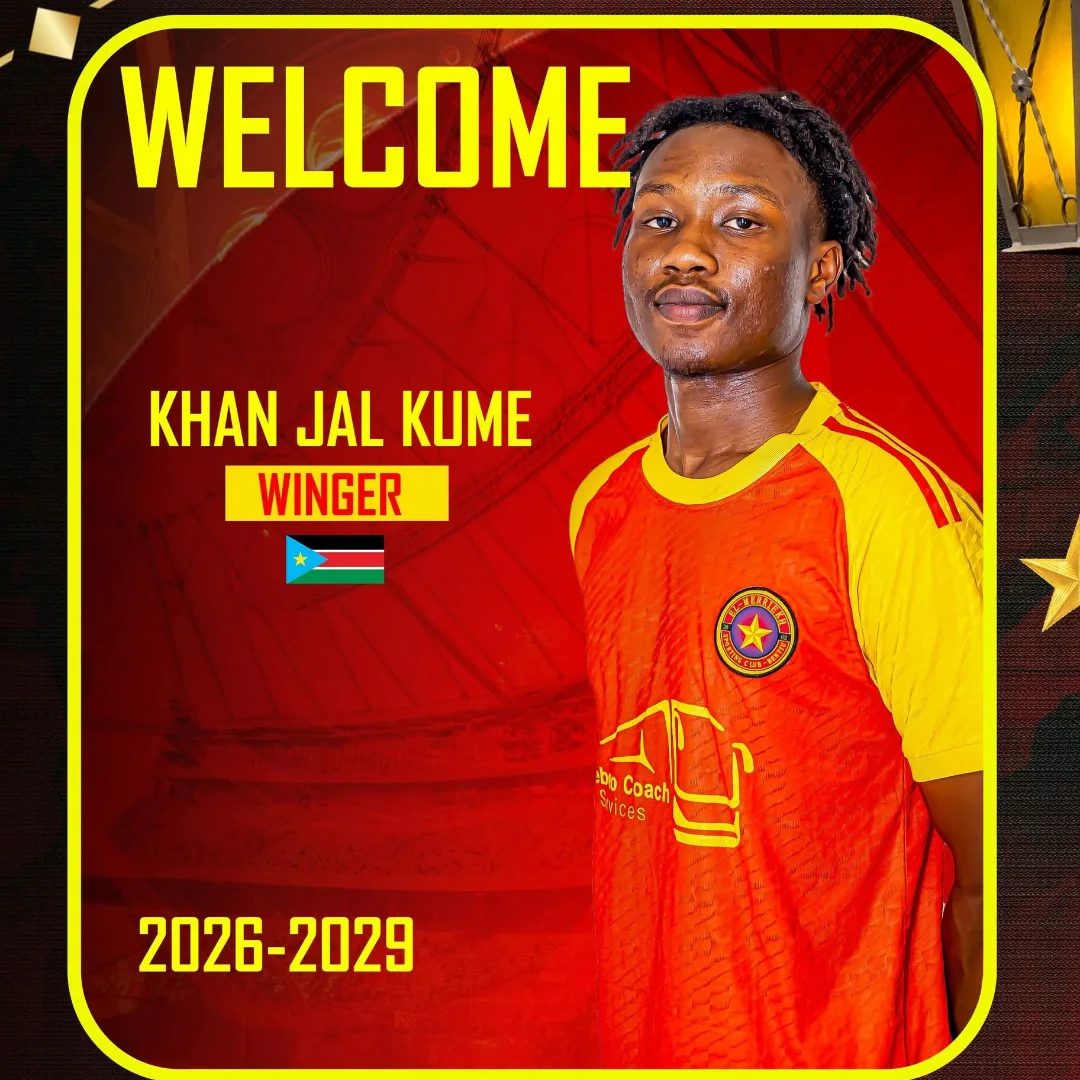 Santos Soka Academy international pathway welcome graphic for a player joining El Merriekh SC Bentiu in the Sudanese Premier League